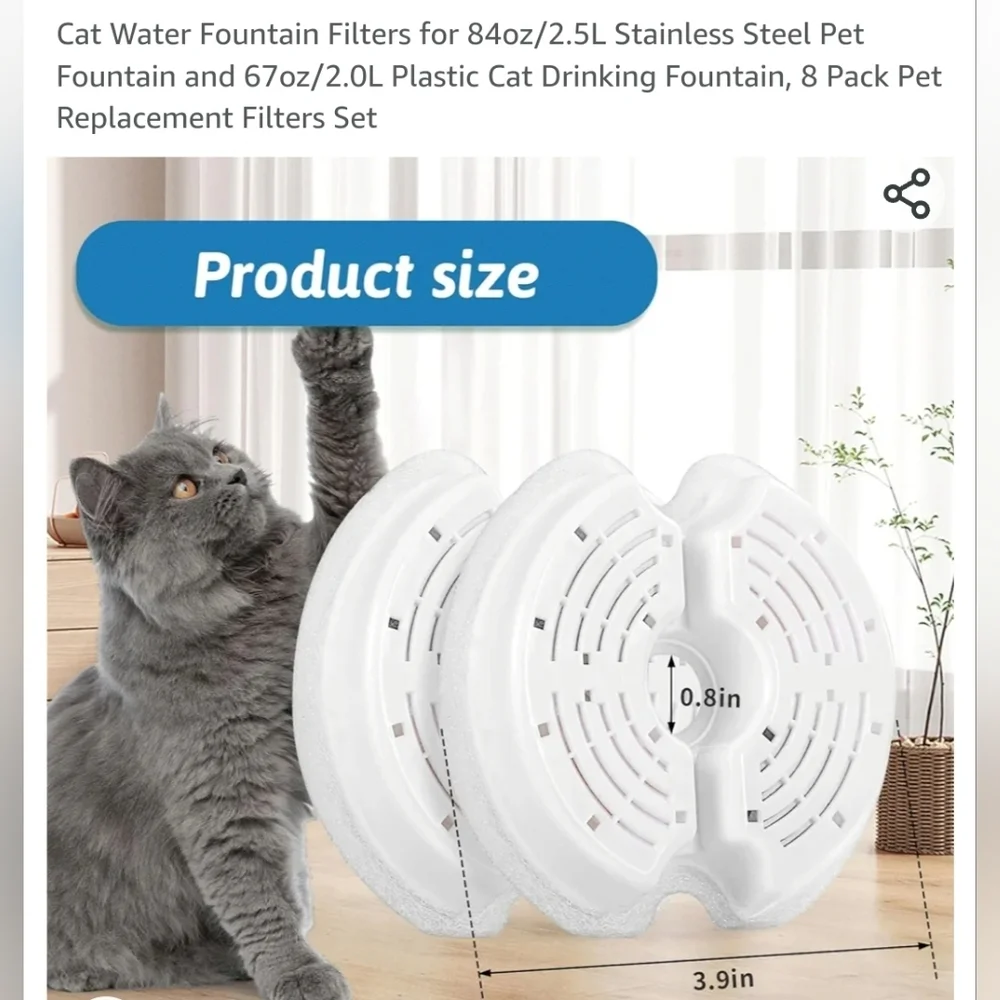 New pet fountain‎ filters 8pack
